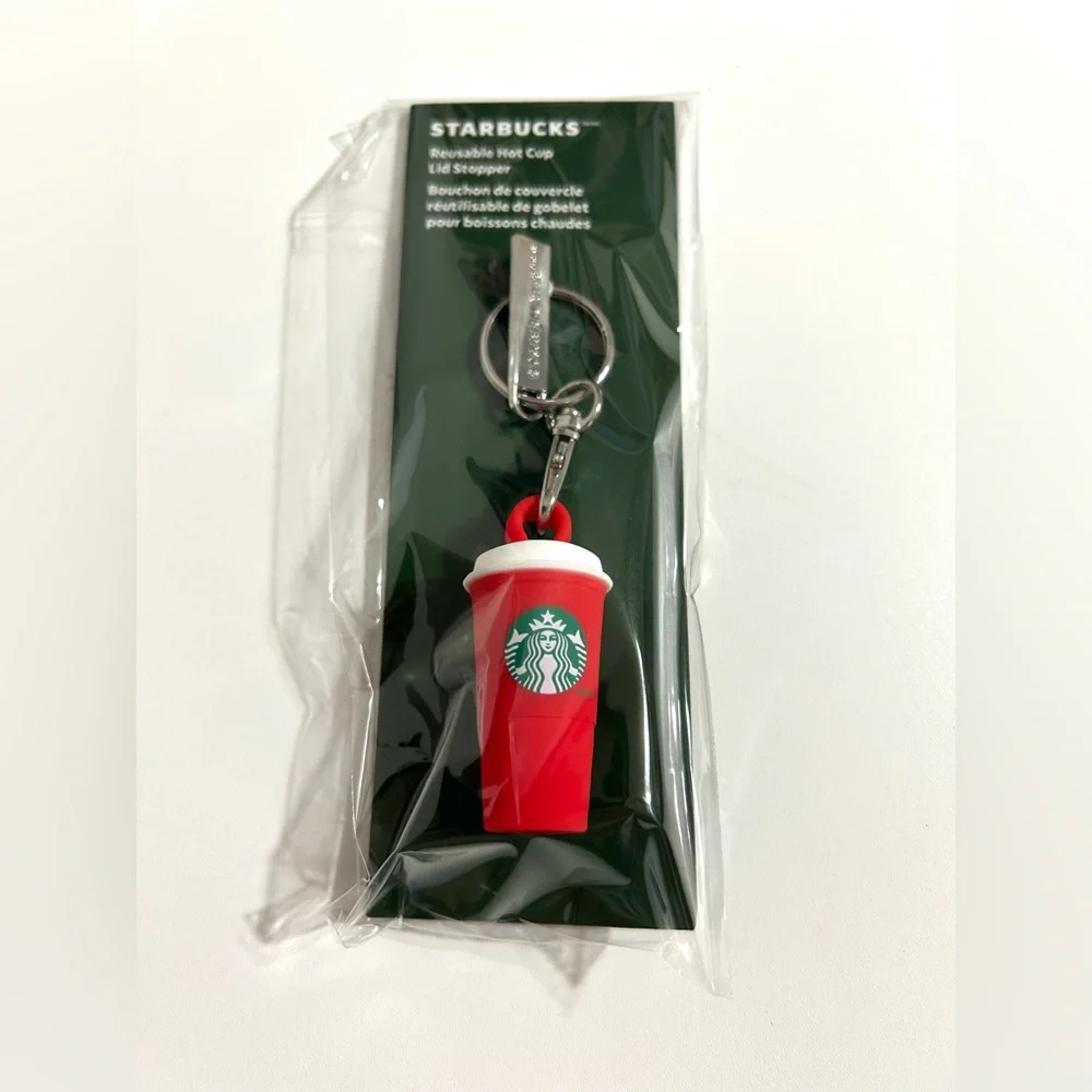 Starbucks Holiday 2025 Red Cup Keychain with Silver‎ Clip